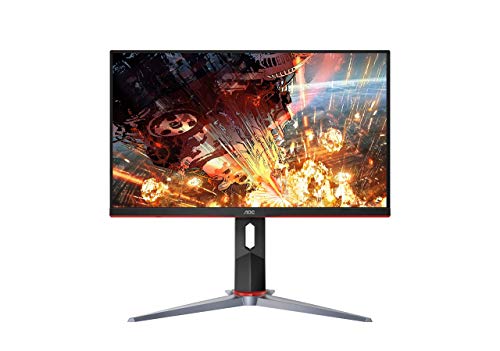 AOC 24G2 24 Frameless Gaming IPS Monitor, FHD 1080P, 1ms 144Hz, Freesync, HDMIDPVGA, Height Adjustable, 3-Year Zero Dead