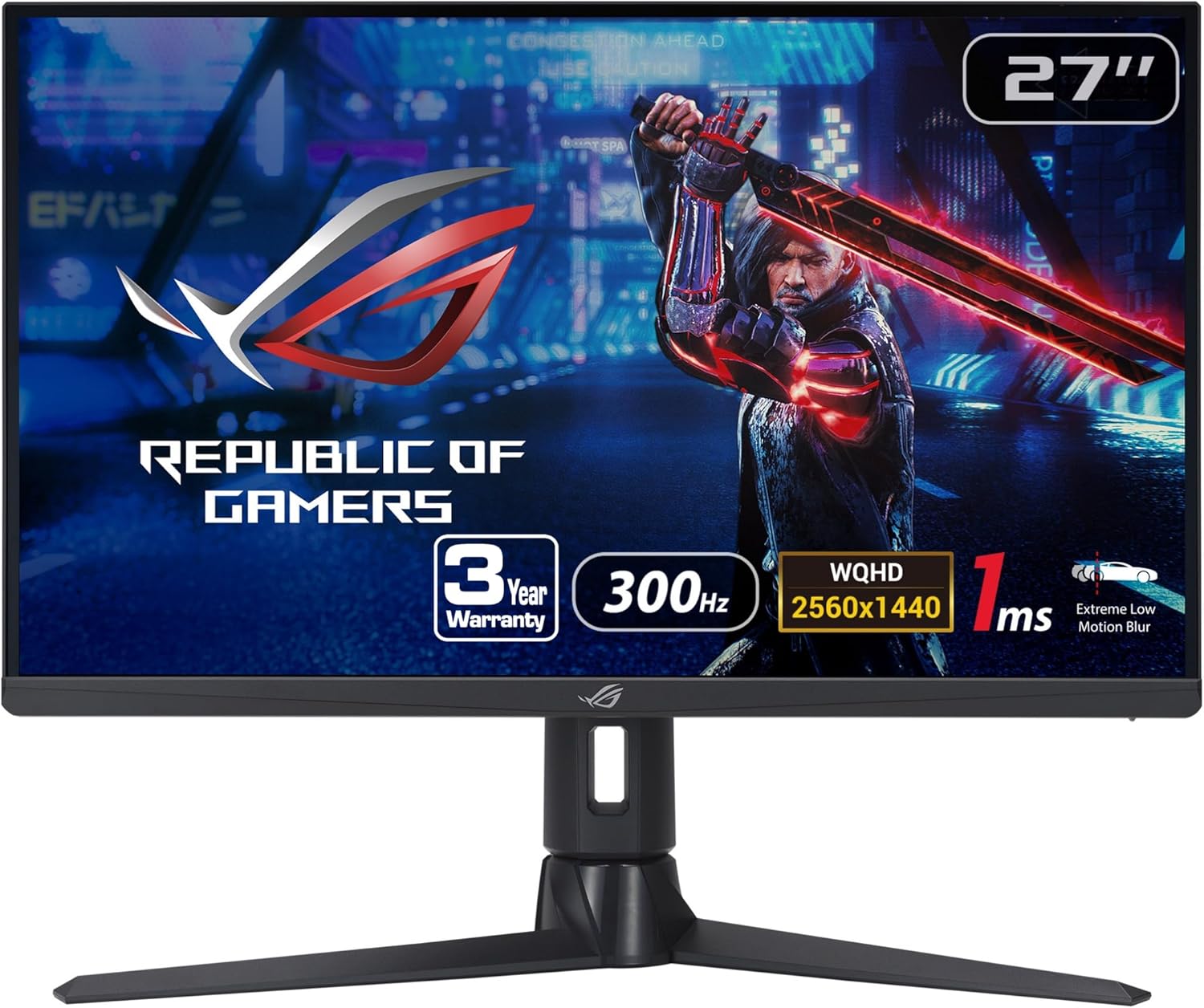 ASUS ROG Strix 27 1440P Gaming Monitor (XG27AQMR) - 27, QHD (2560 x 1440), Fast IPS, 300Hz, 1ms, G-SYNC Compatible, Free