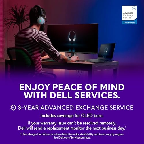 Alienware AW2524HF Gaming Monitor - 24.5-inch (1920x1080) 500Hz (Overclock) 0.5ms Display, Height/Tilt/Swivel/Pivot Adjustability, 3yr Advanced Exchange-Black additional view