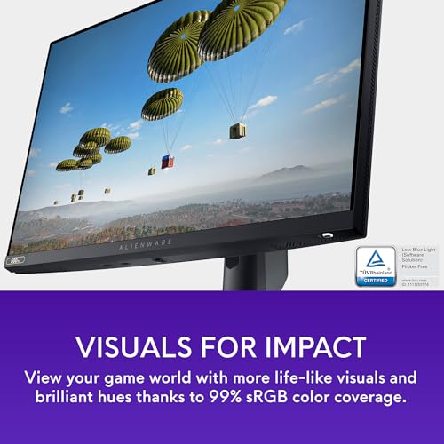 Alienware AW2524HF Gaming Monitor - 24.5-inch (1920x1080) 500Hz (Overclock) 0.5ms Display, Height/Tilt/Swivel/Pivot Adjustability, 3yr Advanced Exchange-Black additional view