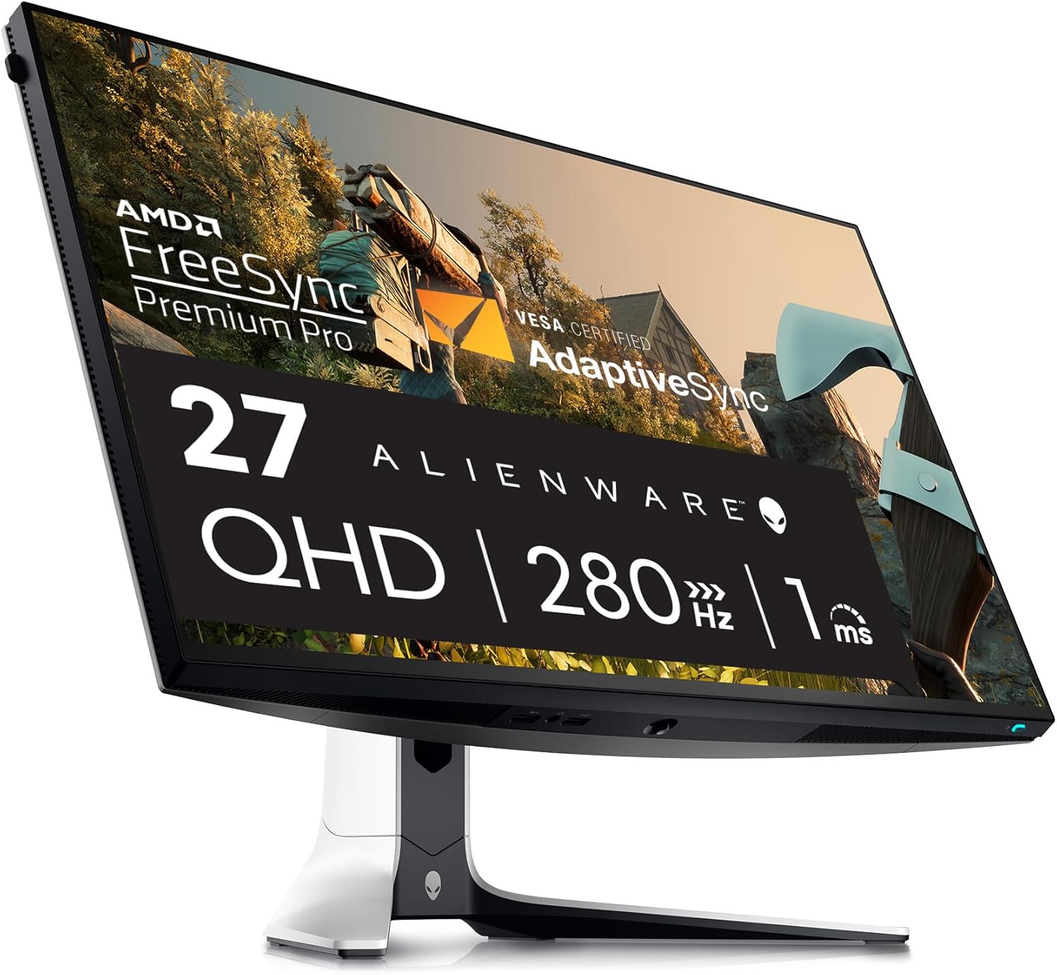 Alienware AW2723DF Gaming Monitor - 27-inch (2560 x 1440) 240Hz Display (DP 1.4), 1ms Response Time, NVIDIA G-Sync, Pres
