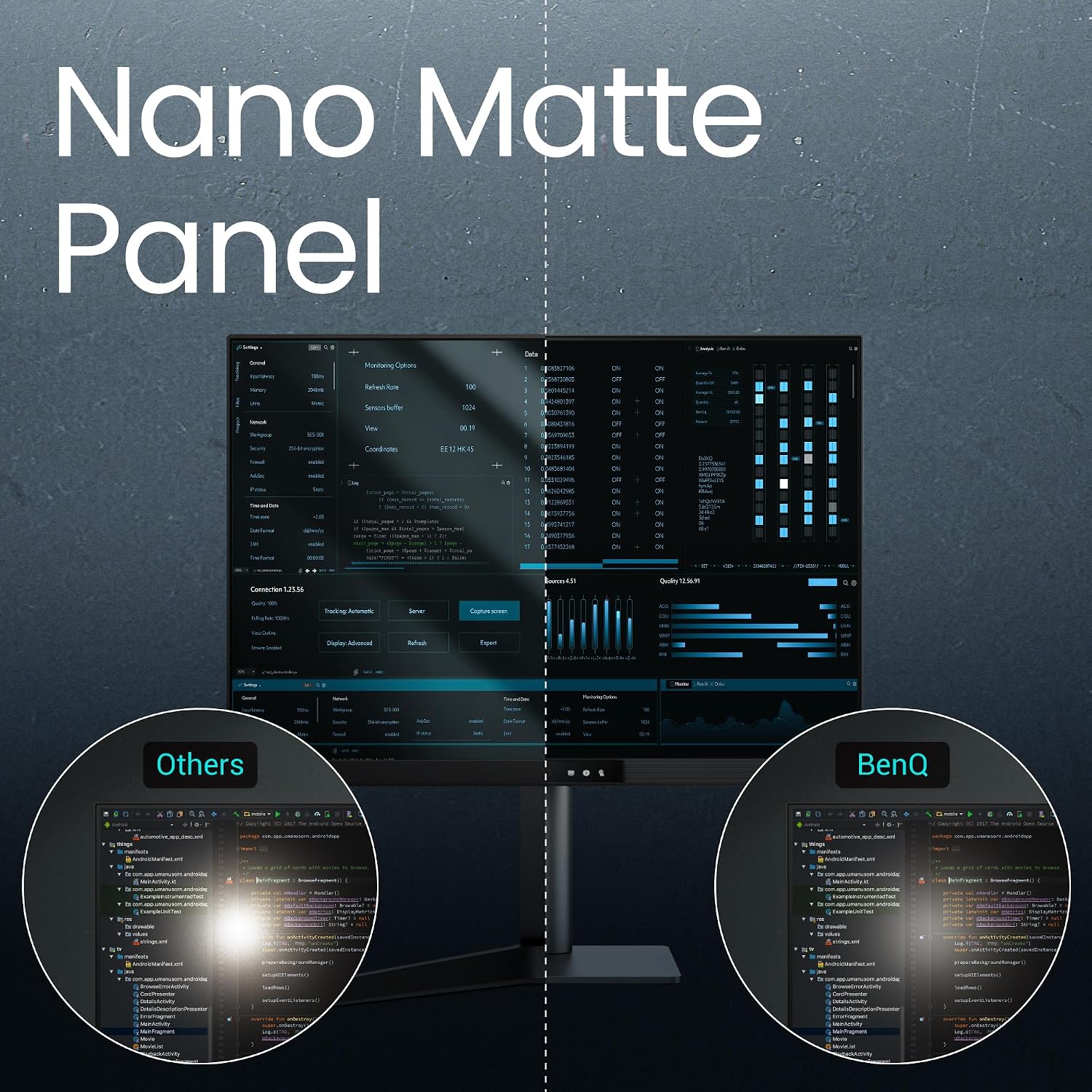 BenQ RD280UG display and Nano Matte anti-glare panel