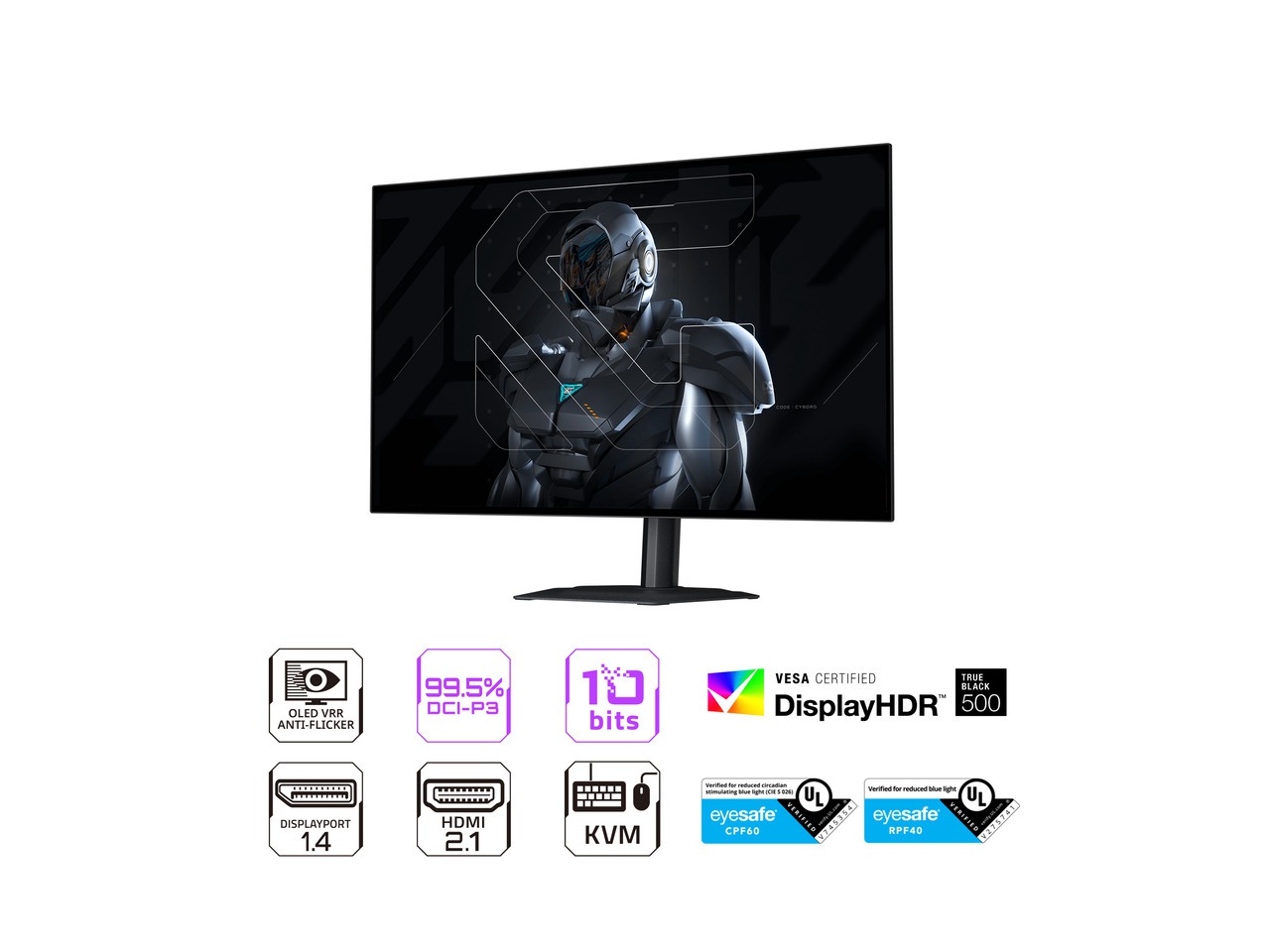 Gigabyte MO27Q28G I/O Connectivity and Stand
