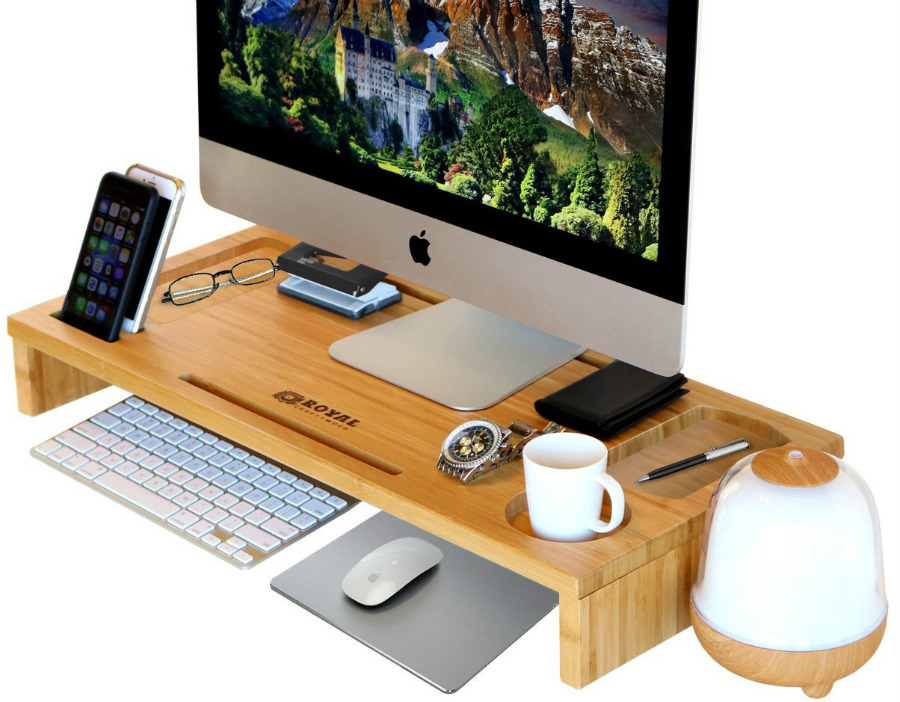 affordable monitor stands with phone holder