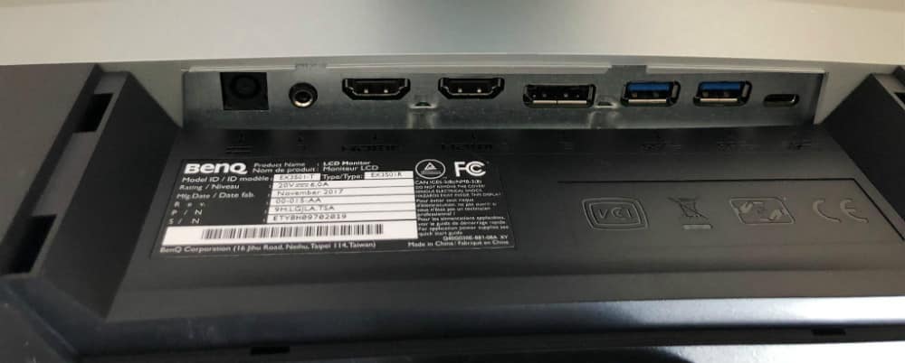 BenQ EX3501R for MacBook