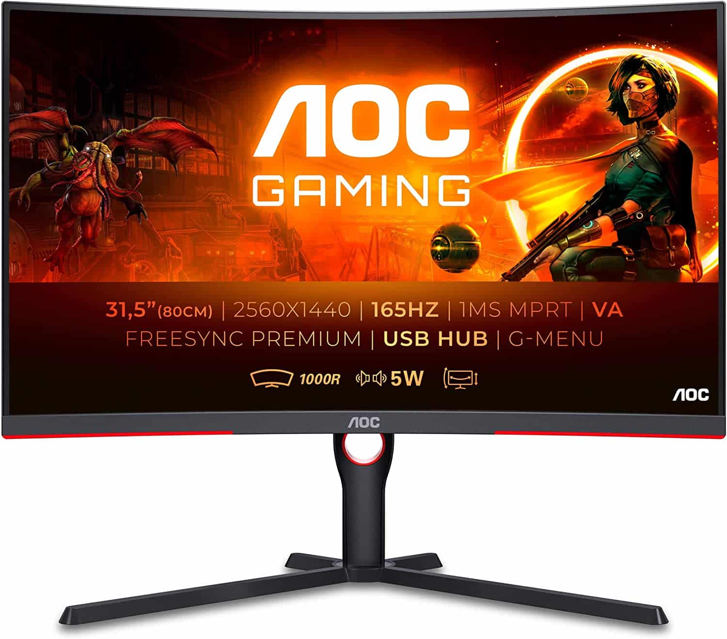 Aoc Cq32g3su Review Affordable 165hz 1440p Gaming Monitor With 1000r Curvature